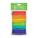 Палочки деревянные HOBBY TIME, плоские, цветные, 6,5 см, 50шт/уп (2-740/14)