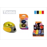 Точилка Y-Plus TOMO пластик, 1 отв, контейнер, ассорти, дисплей (SX080410)