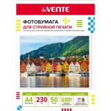 Фотобумага А4 deVENTE, глянцевая, односторонняя, 50л., 230г/м2 (2042405)