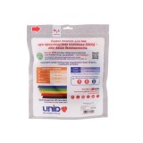 Пластик PLA-6 UNID, для 3Д ручки, 6 цветов по 10 метров (1396089)