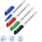 Набор маркеров для сухостираемых досок ВЫБОР ЕСТЬ, набор 4 цв. 1-3мм (964110)