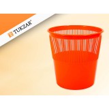 Корзина для бумаг TUKZAR пластиковая,12л., цвет оранжевый флуоресцентный (TZ 11824-4)