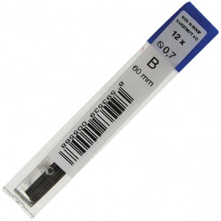 Стержни для механического карандаша KOH-I-NOOR 0,7мм B (12 шт.) (12/120) (4162 B)