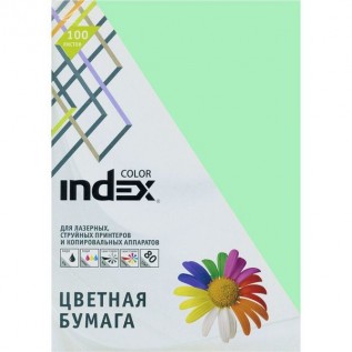 Бумага INDEX COLOR A4 100л/пач 80 гр, светло-зеленый (IC65/100) (00-00019697)