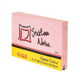 Клейкая бумага для заметок EAGLE, 51х75мм/100л., розовый, пастель (50/300) (656/роз)