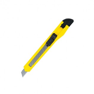 Нож канцелярский inФОРМАТ, 9мм, комбинированный, фиксатор желтый  (60/1440) (CP0902) (053825)