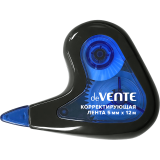 Корректирующая лента deVENTE 5мм. х 12м, прозрачн с черным, в блистере (4062521)