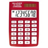 Калькулятор карманный SKAINER SK-108NRD, 8 разрядный., пластик, 58 x88 x10 мм, красный (SK-108NRD)