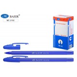 Ручка шариковая BASIR 1 мм, шестигранная, пластик, синяя (МС-2192) 