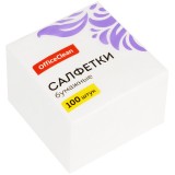 Салфетки бумажные OfficeClean, 1 слойн., 23*23см, белые, 100шт. (234359) (234359/В)
