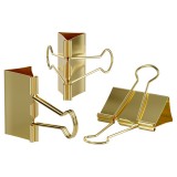 Зажимы для бумаг BERLINGO, 25мм, золотистые, (ЦЕНА ЗА 10 ШТ) (BC1025g) (372880)