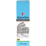 Карандаш чернографитный ЛУЧ HB, шестигранный, неоновый с полосками (35С 2360-08)
