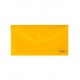 Папка-конверт на кнопке C6 ХАТБЕР, 180 мкм, 224*119мм, пластиковая, желтая (1/5/125) (032614)