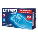 Перчатки нитриловые RABBITEX Standard, 50 пар (100 шт.), голубые, размер S (702151) ЧЗ