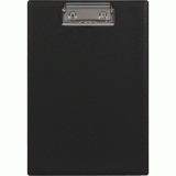 Клипборд (планшет) А5 deVENTE, картон+ПВХ, с зажимом, черный  (3034803)
