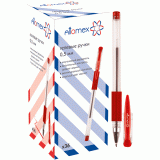 Ручка гелевая ATTOMEX, 0,5 мм, пластик, корпус прозрачный, клип, красный, (5051308)