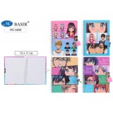 Блокнот+замочек BASIR 48л. 15х11см, 