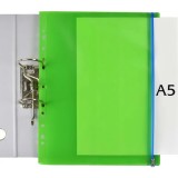Папка для документов А4 ФЕНИКС+, зеленая с голубой молнией, 330*250 мм., 1 отд. (ФЕ-48206)