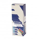 Карандаш черногр. ALINGAR HB, пласт., с ласт., круглый заточ., асс. (ЦЕНА ЗА 72ШТ) (AL7085/AL3903)