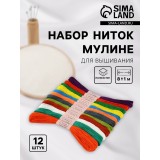 Набор ниток мулине АРТ УЗОР №18, 8±1м, ассорти (ЦЕНА ЗА 12 ШТ) (4570372)