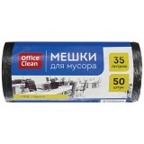 Мешки для мусора OFFICECLEAN, 35 л, 48*55см, черные, в рулоне 50 шт., ПНД, 7 мкм (243959/А) Мешки для мусора OFFICECLEAN, 35 л, 48*55см, черные, в рулоне 50 шт., ПНД, 7 мкм (243959/А)