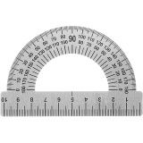 Транспортир стальной deVENTE, 180, с индивидуальной маркировкой (5095500)