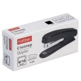 Степлер ХАТБЕР, №10, на 12л., пластиковый корпус, черный (DS_085950) (085950)