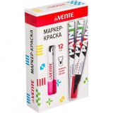 Маркер-краска deVENTE алюмин.корпус, кругл. с клипом, нитро-основа, пулевидный, розовый (5043340)