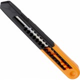 Нож канцелярский АЛЬФА-МИНИ, 9 мм, цв. пласт. держатель, фиксатор, оранжевый (992790)