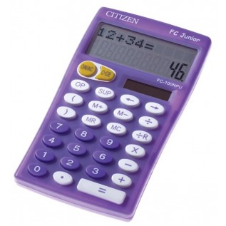 Калькулятор карманный детский  CITIZEN FC100NPU  10-разрядный,128х76х17, пурпурный (FC100NPU)