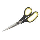 Ножницы офисные  inФОРМАТ, 195мм, металлические, эргономические, прорезиненные ручки, желто-черные (