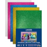 Набор фоамирана A3 deVENTE, с блестками, 5 цв, 5 л, 2мм, с европодвесом (8013803)