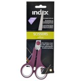 Ножницы офисные INDEX, 175мм, пластиковые, с резиновыми вставками-кольцами на ручках (ISC402) (C06735)