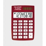 Калькулятор карманный SKAINER SK-108XRD, 8 разрядный., пластик, 58 x88 x10 мм, красный (SK-108XRD)
