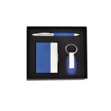 Подарочный набор SPONSOR: ручка шариковая, брелок и визитница, синий (H03625) (SGS504/BU/3) 