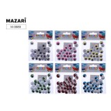 Набор для творчества MAZARI №15 ПОДВИЖ.ГЛАЗКИ С РЕСН.,30 шт,15мм (M-9989)