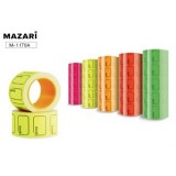 Ценник цветной MAZARI 170 шт., 35х50 мм, ассорти 5 цв., в рулонах (M-1170A)
