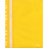 Папка-скоросшиватель А4 INDEX, пластиковая, с перфорацией, желтая (20/400) (319/03/R) (C52358)