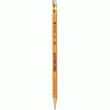 Карандаш чернографитный ATTOMEX HB, 1,85мм, шестигранный, корпус желтый, с ласт. (5032313)