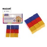 Заготовки для декора MAZARI кубики дерев. цветные 2см, 9шт (M-10004)