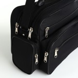 Сумка мужская RISE М-14, 34х20х27см, 2 отд на молнииях, черный (9172358)