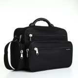 Сумка мужская RISE М-14, 34х20х27см, 2 отд на молнииях, черный (9172358)