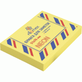 Клейкая бумага для заметок ATTOMEX, 51х76мм/100л, неон желтый (2010903)