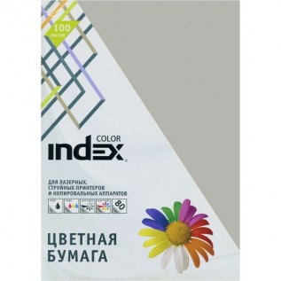 Бумага INDEX COLOR A4 100л/пач 80 гр, серый (IC94/100) (00-00019698)