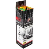Карандаш чернографитный ЛУЧ HB, трехгранный, черное дерево (35С 2363-08)