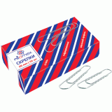 Скрепки ATTOMEX, 50 мм, гофрированные без покрытия 50 шт в картонной коробке (4135503)