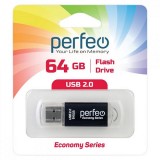 Флеш-драйв USB PERFEO Е01, 64Gb, Black economy series (30 012 241)(PF-E01В064ES)