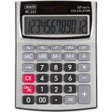 Калькулятор настольный КОМПАКТНЫЙ ATTACHE AC-222,12р, дв.пит, 144x107 cеребро (1550714)