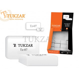 Ластик TUKZAR, квадратный, белый (12/1288) (TZ 07)