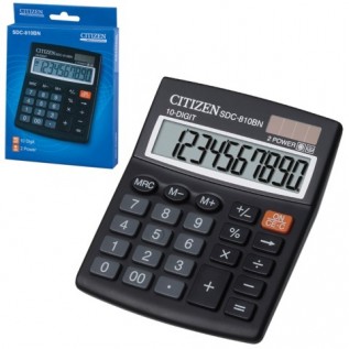Калькулятор настольный CITIZEN SDC810BN 10-разрядный, 124х102х25 (SDC810BN)